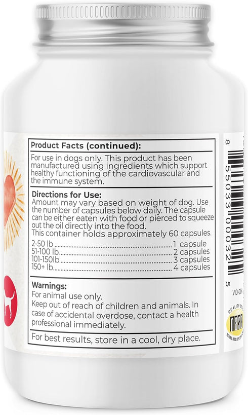 Dr. Harvey's Coenzyme Q10, Heart & Cardiovascular Support Supplements for Dogs, 60 Capsules