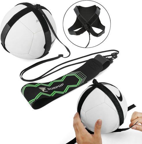 Soccer/Volleyball/Rugby Trainer, Adjustable Waist Belt for Kids Adults, Football Kick Throw Solo Practice Aid