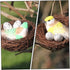 12pcs Country Alipis Style Rattan Bird Nest Decor Lifelike Artificial Nesting for Home Table Garden Decoration
