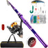 Telescopic Fishing Rod Kit - Carbon Fiber Fishing Pole and Reel Combos with Travel Bag