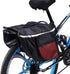 Keenso Double Rear Bag Large Capacity Waterproof Side Rear Bike Bags for Outdoor Riding, Camping, 25L, Black and Red by Keenso