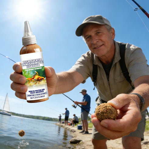 Generic 25g Decapsulated Brine Shrimp Eggs, Fish Food, Lake Fishing Accessory with High Nutrient Content, Outdoor Fish