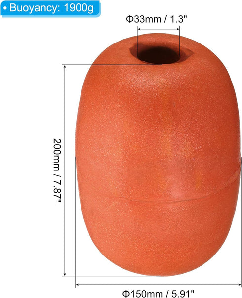 PATIKIL Rope Float Buoy, Deep Water Floats Rope Float Buoy Great for Trail Markers Dock Floats Kayak Boats