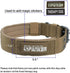 EXCELLENT ELITE SPANKER 1.5" Width Adjustable Military Dog Collar, Coyote Brown, Metal D Ring & Buckle