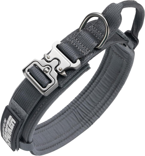 EXCELLENT ELITE SPANKER Tactical Dog Collar, Nylon Adjustable Training Collar for Medium & Large Dogs