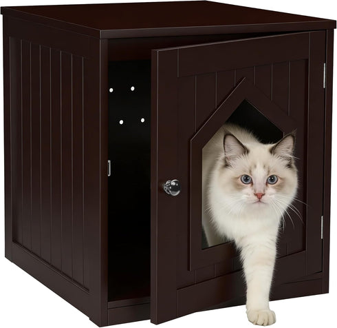 ZENY Cat Litter Box Furniture Hidden, Enclosed Cat Litter Box with Vent