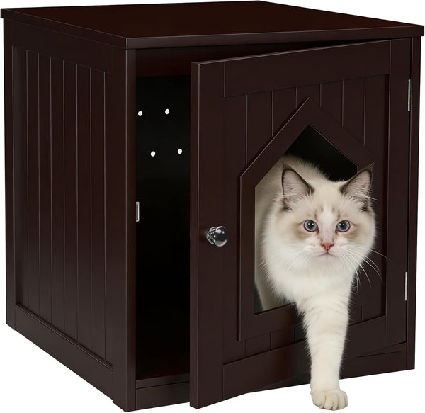 ZENY Cat Litter Box Furniture Hidden, Enclosed Cat Litter Box with Vent