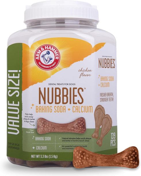 Arm & Hammer for Pets Nubbies Dental Treats Value Size - Baking