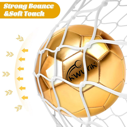 OKWUYiK 3 4 5 4-6 6-8 8-12 Size Glitter Pink Gold Purple Soccer Ball with Pump Youth Toddler Soccer Ball for Kids Aged