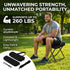 ZLverdeza Backpack 2-in-1 260LBS Foldable Stool, Portable Camping Stool with Sling Bag, Capacity Lightweight Aluminum