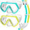 ZipAura 2 Sets Kids Snorkeling Gear for Ages 3-14, Anti-Fog 180 Clear View