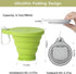 IYYI Collapsible Silicone Camping Cup - Foldable Cup with Lid, Portable for Hiking, Outdoors, Travel