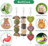 3 Chinchilla, KATUMO Rabbit Chew Toys with Types of Strung Hanging Toys, Natural Bunny Teeth Care Chew Kit Apple Wood