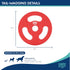 Good Scout Tugg Frisbee Dog Fetch Toy - Indoor and Outdoor Rubber Toy for Medium and Large Dogs