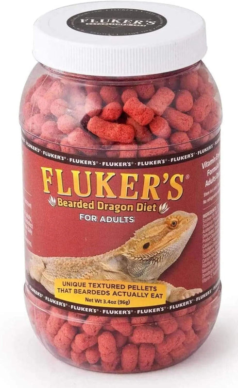 Fluker's Bearded Dragon Food, Pellet Diet for Adults, 3.4 oz, Rich in Protein