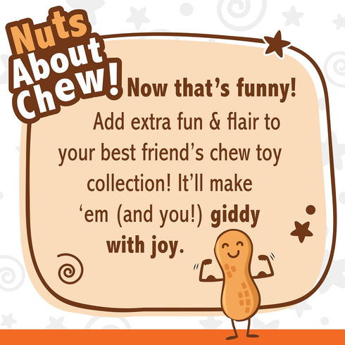 Nylabone Strong Chew Fillable Peanut Dog Chew Toy, Medium/Wolf, Allergen-Free Peanut Butter