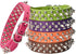 Mushrooms Spiked Rivet Studded Adjustable Microfiber Leather Pet Collars for Cats and Dogs (8.2"-10.6" Neck, Coffee)