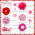 20pcs Pink Rose Red Pet Dog Collar Attachment Flower Bows, Slide Small Dog Collar Bowties for Holiday Grooming