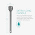 Navaris Long Handle Titanium Spork - 8.4" Metal Utensil for Backpacking and Camping, Lightweight