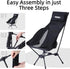 Backpacking, Wildhiker Portable Compact Folding Camping Chairs Lightweight High Back with Pillow, Deep Recline