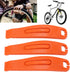 VBESTLIFE Bike Tire Levers, 3Pcs High Strength Ergonomic Tools for Road and Mountain Bike Tire Removal in Orange