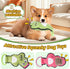 Grnstf 2-Pack Set Crinkle and Squeaky Dog Toys & Tough Tug of War - No Stuffing Chew-Resistant Plush Toys to Keep Them