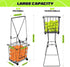 Portable Pickleball Tennis Ball Collector with Wheel - Hopper Container for Picking and Storage Training Tool
