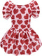 CuteBone Dog Dress Princess Puppy Birthday Dress with Flutter Sleeves, Cat Clothes Outfit for Small Dogs Girl
