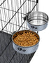 Dog Crate Water Bowl - 2PCS No Spill Hanging Bowls, Detachable Pet Food Water Bowl with Clamp Holder