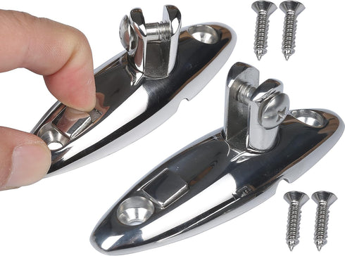 Swivel Deck Hinge Quick Release for Boat Bimini, 316 Stainless Steel Marine Grade, 2 Pack
