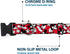 Buckle-Down Plastic Clip Collar - Mickey Mouse Poses Scattered Red/Black/White, 1" Wide, Fits 9-15" Neck, Small