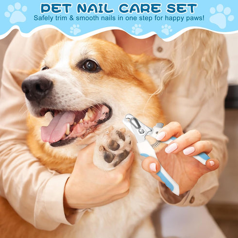 7-in-1 Trimmers,Dog Pet Grooming KitCat Brush,Dog Brush for Shedding,Double-Sided Flea Comb,Dog Nail Bath Suppliesfor