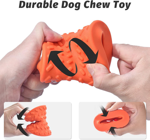 Interactive Treat Dispensing Puppy Toys, Dog Bones for Aggressive Chewers, Tough Chew Toy Bone