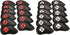 Golf Iron Headcover Club Protection Sticker Closure, Black & Red