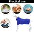Geyecete Dog Bathrobe Towel, Fast Drying Super Absorbent Pet Bath Robe Towel for Dogs and Cats, Blue-M