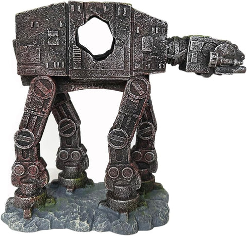 Aquarium at-at Imperial Walker Decorations - Fish Tank Tropical Betta Fish Hideouts Cave Ornament