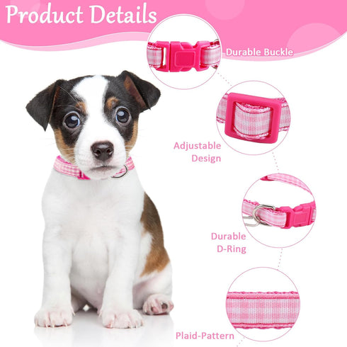 14pcs Adjustable Whelping Puppy Collars, Soft Nylon ID Collars for Puppy Small Dogs, Perfect for Litter
