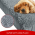 Dog Bed Covers Soft Plush Replacement Washable Grey, Waterproof Liner 36x27 Inches, Cover Only