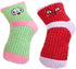 2 Pcs Durable Dog Squeaky Toys, Plush Stuffed Socks, Bite-Resistant Chewing Toys for Pet Birthday