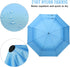 G4Free 62inch Portable Golf Umbrella, Automatic Open Large Oversize Vented Double Canopy Windproof Waterproof (Sky Blue)