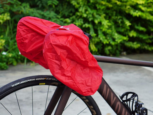 Vincita Water-Resistant Durable Handlebar Rain Cover Red for Mountain Bikes, Folding Bikes, E-Bikes
