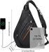 Large Crossbody Sling Bag for Men, One Shoulder Backpack, Hiking Backpack (No Water Bladder)