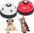 SlowTon Dog Doorbells, 2 Pack Metal Bell Training Tool for Potty Training, Clear Ring for Small Dogs Cats (Red+White)