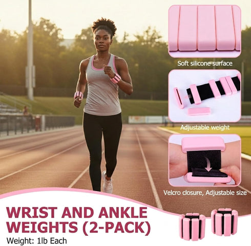 12 inch, Set All-in-One Home Workout Kit for WomenPilates Kit with Ankle Weights, Magic Circle Resistance Bands, Mini