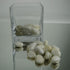 WGV Natural River Rocks, 2 lbs Decorative Ornamental Pebbles Stone, Accent Vase Filler for Landscaping, Succlents, Aquarium and Terrarium, Crafting for Home Decor, 1 Netted Bag White