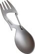 Kershaw Ration Multi Tool Spork, Stainless Steel Spoon, Fork, Carabiner, Bottle Opener, Regular and XL Sizes