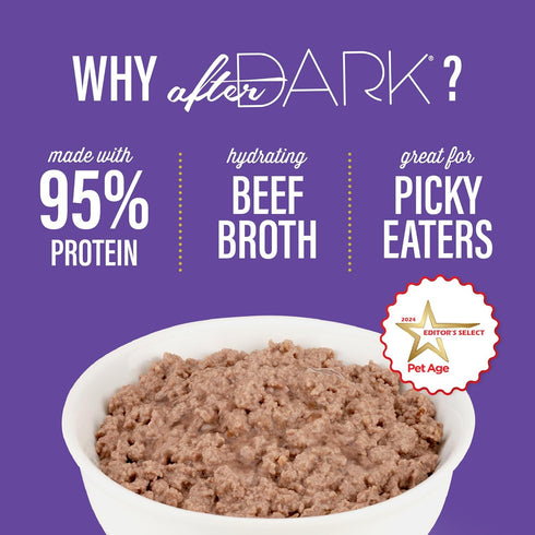 Tiki Cat After Dark Pâté, Beef & Beef Liver, High-Protein Non-GMO Wet Cat Food for Adult Cats, 3 oz. Cans (Pack of 12)