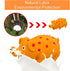 Andiker 8" Dog Squeaky Toy, Dots Latex Chew Toy with Oinks Sound, Grunting Pig for Dental Biting and Play (Orange)