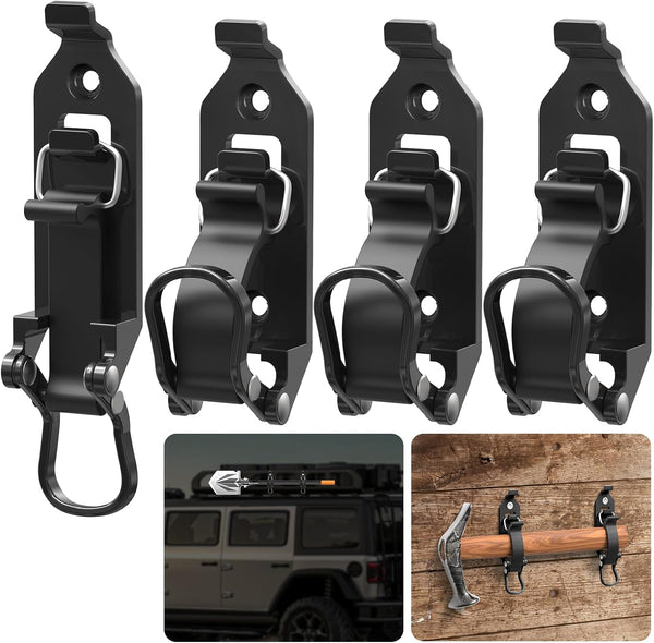 Shovel Mount for Roof Rack, Truck Bed, Offroad Roof Rack Axe Holder, Quick Fist Mount Clamps Fit 0.67" to 1.57" D Tools