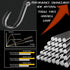 Fishing Hooks Bulk Set for Freshwater Saltwater Fish, Worm Catfish Hooks Fishing Gear Equipment Supplies